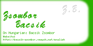 zsombor bacsik business card